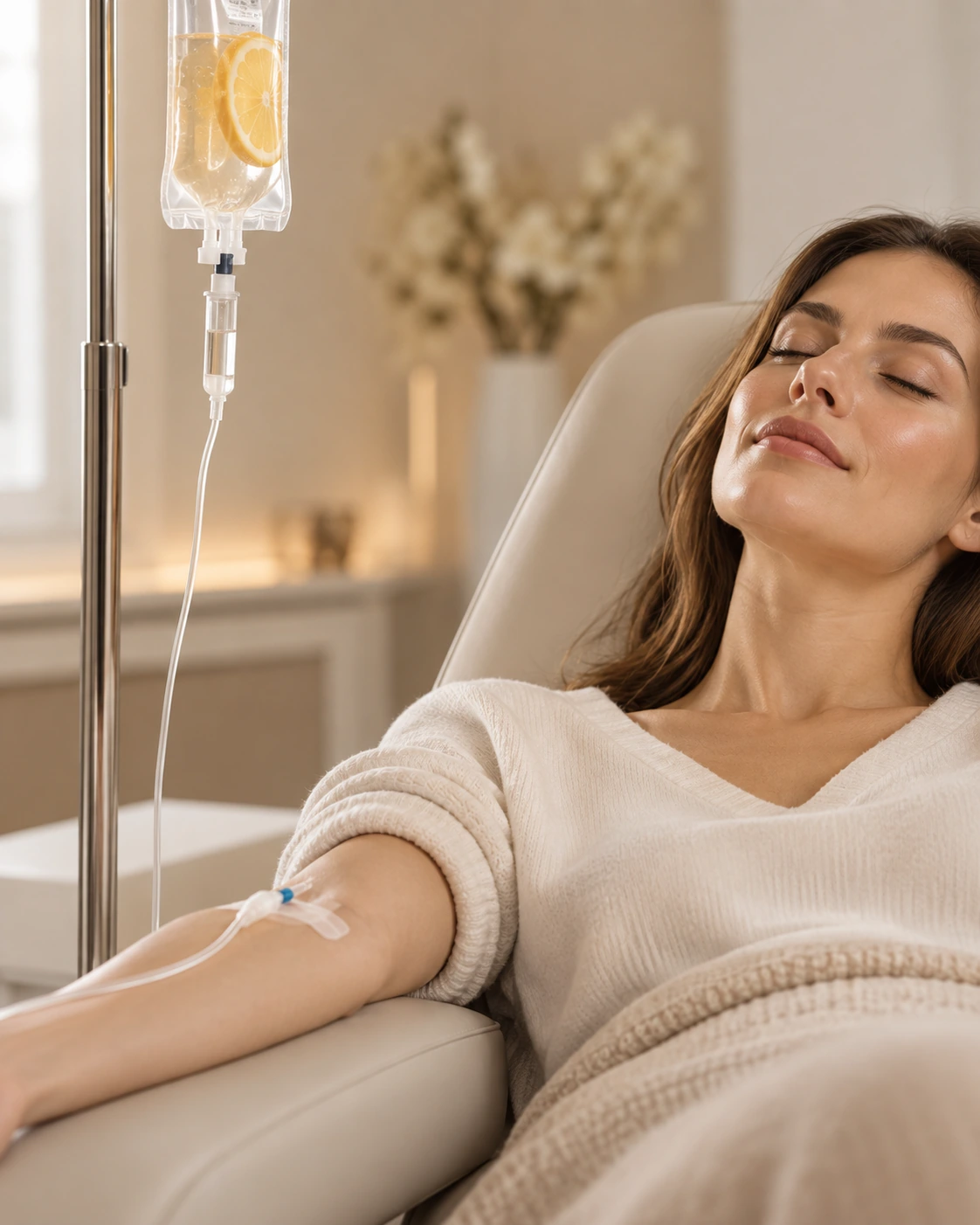 Infusionstherapie im entspannten Behandlungsraum bei Sener Aesthetics in Essen