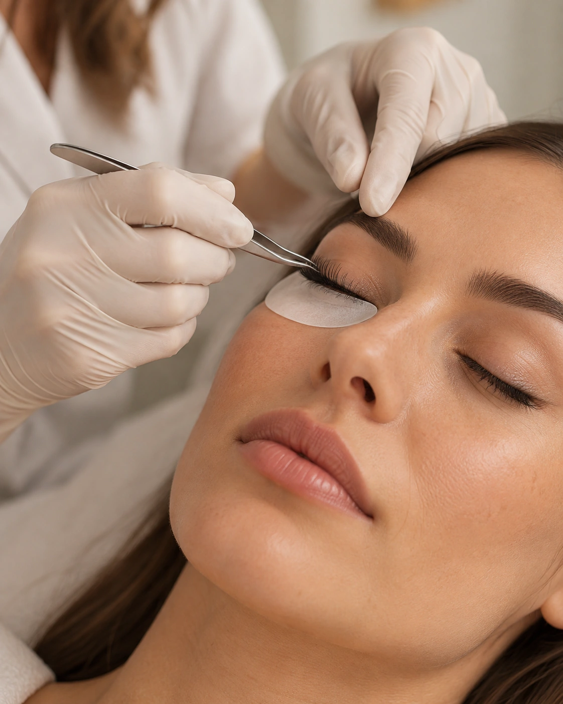 Wimpern werden bei einem Lash Lifting in Essen in Form gelegt